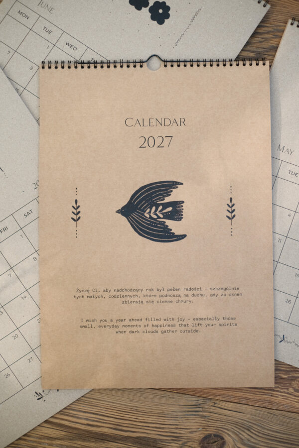 Kalendarz ścienny na rok 2027.